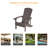 Bergenfield HIPS Plastic Adirondack Chairs Set  for Outdoor Lawn and Garden Chair-732789302