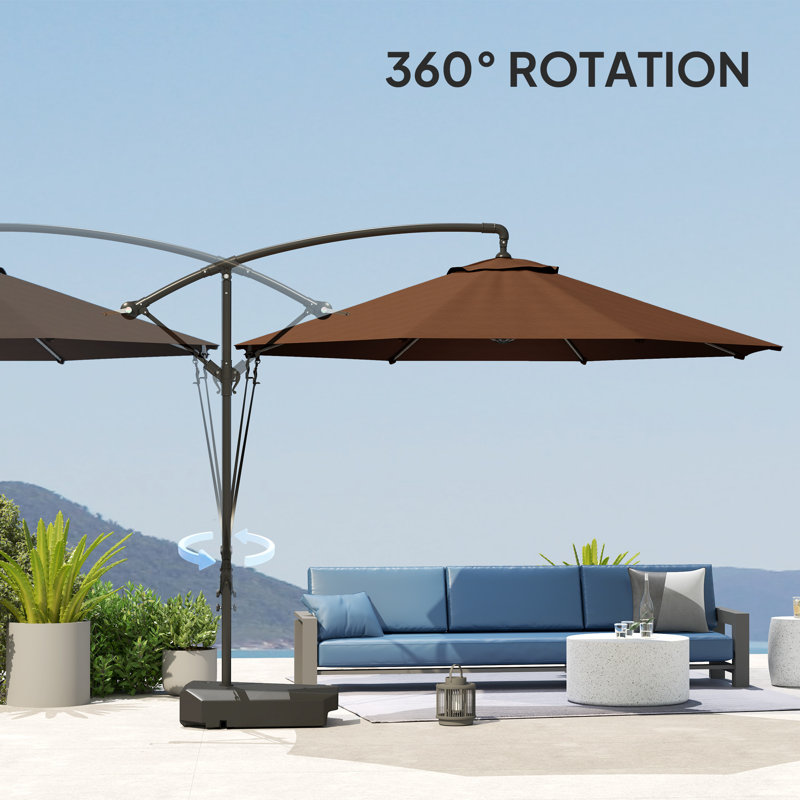 294cm Tilt Cantilever Parasol, Brown