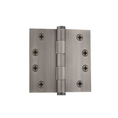 4" Button Tip Heavy Duty Hinge with Square Corners