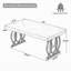 Bureau de direction 63 po, bureau d'ordinateur moderne au design luxueux