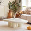 Table basse en forme de nuage, table de bout moderne blanche avec base triangulaire à 3 pieds, table d'appoint compacte pour le salon-2137563356