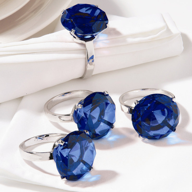 Metal Napkin Ring, Sapphire