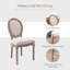 Chuk Mid-Century King Louis back solid wood dining chairs-1629471455
