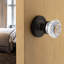 Classic Rosette with Crystal Door Knob