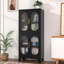Armoires de rangement pour garde-manger Mordern avec portes en acrylique et tablettes réglables-1582570756
