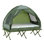 Tente et lit de camping surélevée 4 en 1 Outsunny avec lit de camp pliable pour deux personnes, tente, couvre-lit et matelas gonflable épais