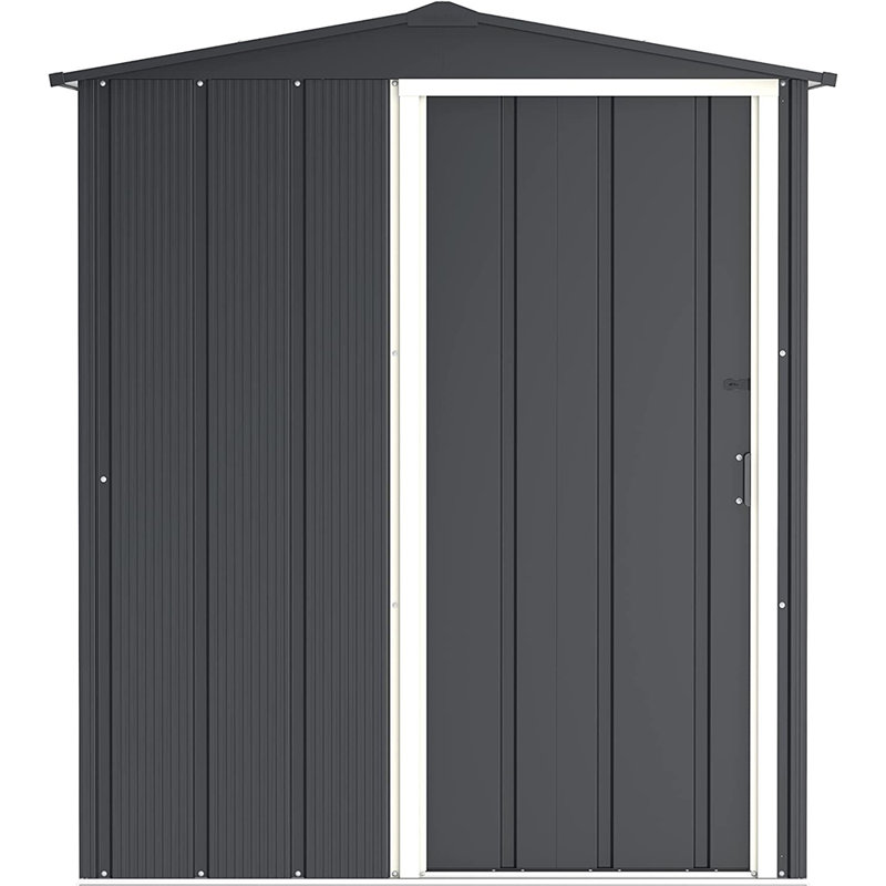 Salford 5 ft. W Metal Garden Shed, Anthracite Grey