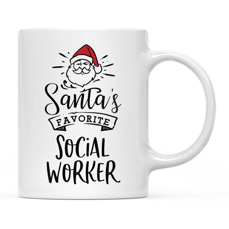 Grande tasse à café Tuileries, « Santa's Favorite Social Worker »