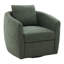 Fauteuil club pivotant de 31,89 po de largeur avec coussin lombaire, fauteuil club rembourré en chenille douce pour le salon, la chambre à coucher et les petits espaces-805215610-794896034