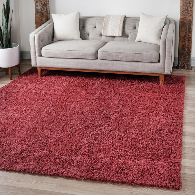 Wemoorland Red Area Rug, Square 10'