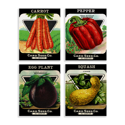 Plaque murale rétro de légumes de jardin de ferme, design par Lil 'Rue