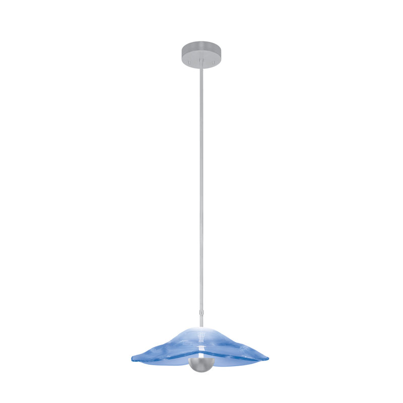 Embark 1 - Light LED Pendant, Blue, 78.25" H x 16" W x 16" D, Standard Silver Leaf