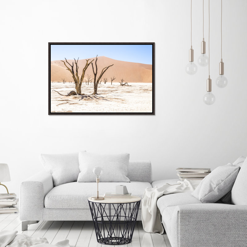 Namibian Skeleton Trees VIII Print by Richard Silver, Brush Gel, 37.75" H x 55.75" W