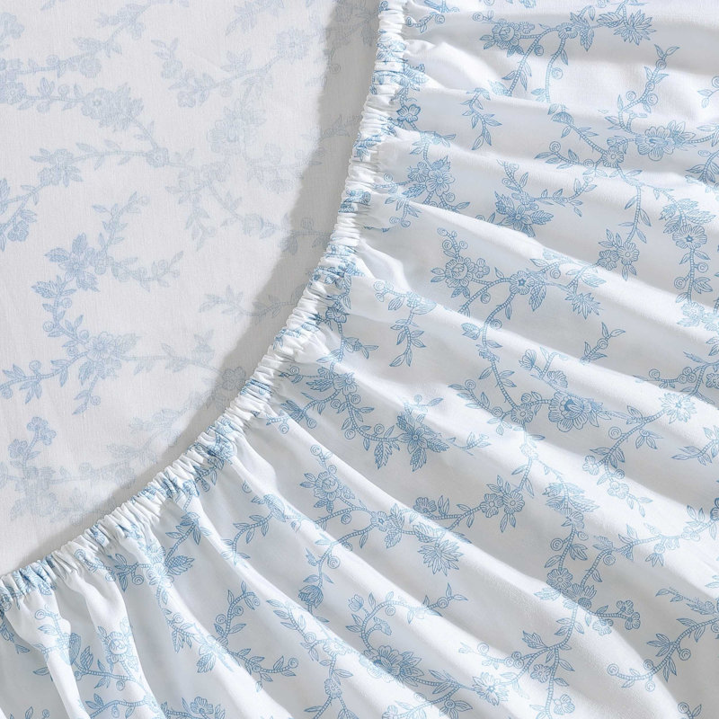 Ensemble de draps en coton Laura Ashley, Ensemble de draps pour très grand lit + un drap-h