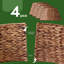 Christmas Tree Collar, Holiday Woven Hyacinth Tree Skirt Accessory with Cord Cut-Out-118760808-118760813