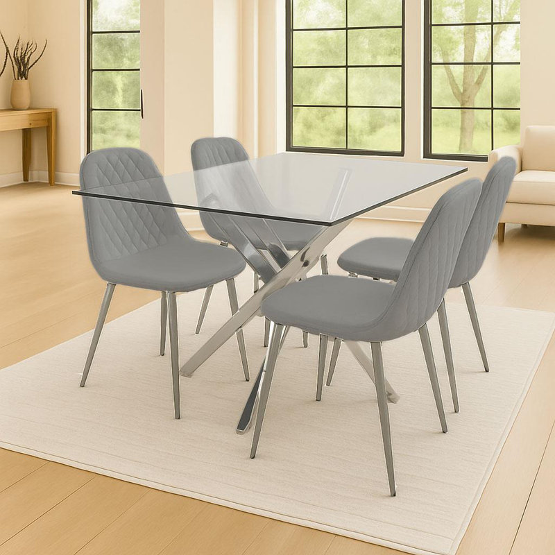 4 - Person Dining Set, Grey