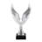 Elegant Eagle Wing Resin Sculpture Decorative Object for Living Room Decorations - Modern Figurine Accent for Office or Home Tabletop Decor - Silver-29305275-29305274