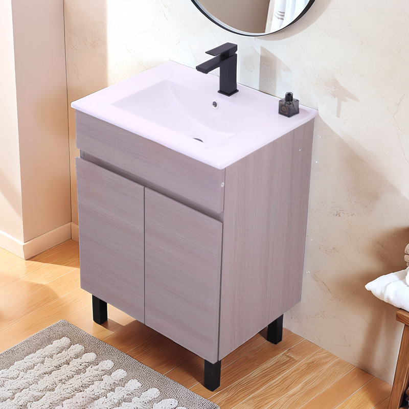 Ensemble de meuble-lavabo simple 24 po gris
