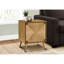 Table d'appoint, bout, rangement, petit, côté, salon, lampe, stratifié noyer clair, ruppie maritime, moderne