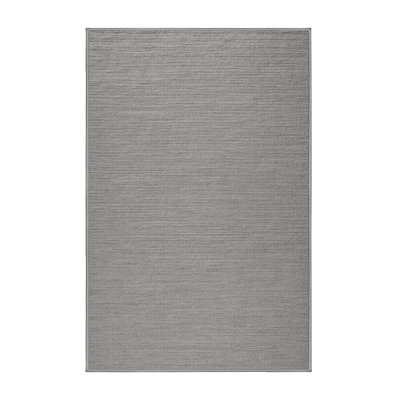 Machine Washable Solid Gray Area Rug