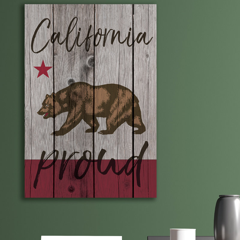 « california fier typographie », impression, Toile tendue, H 20 po x l 16 po