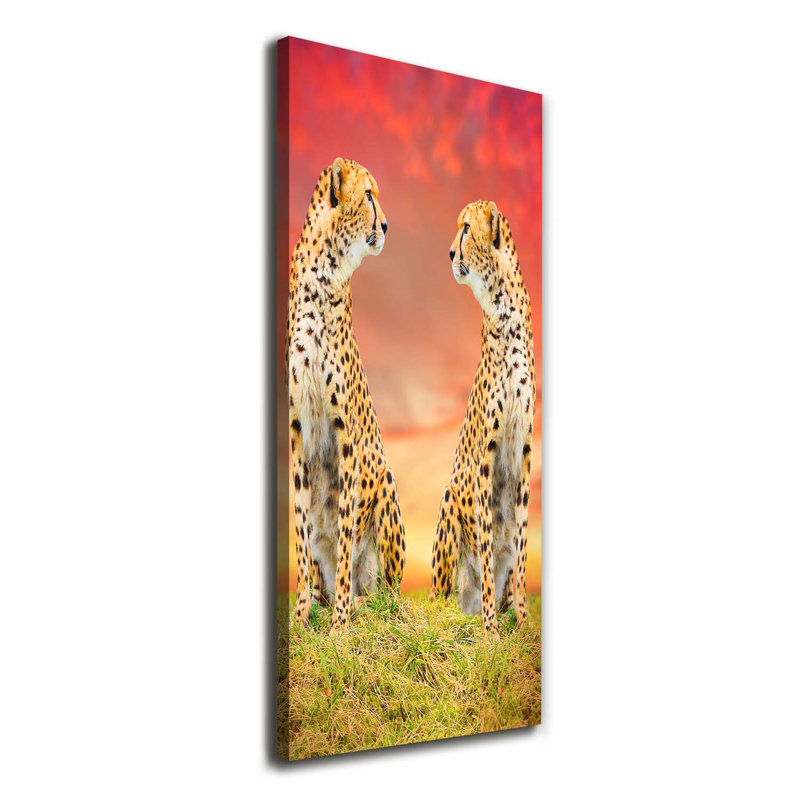 Two Cheetahs - Wrapped Canvas Print