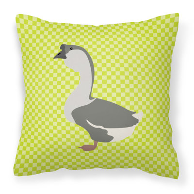 Goose Check Outdoor Throw Pillow