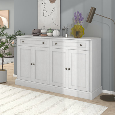 Idala Sideboard,Buffet table,Dining cabinet,Office credenza with 2 Drawers & 4 Doors Adjustable Shelves