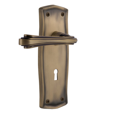 Assiette double Prairie avec trou de serrure décoratif et levier fleur