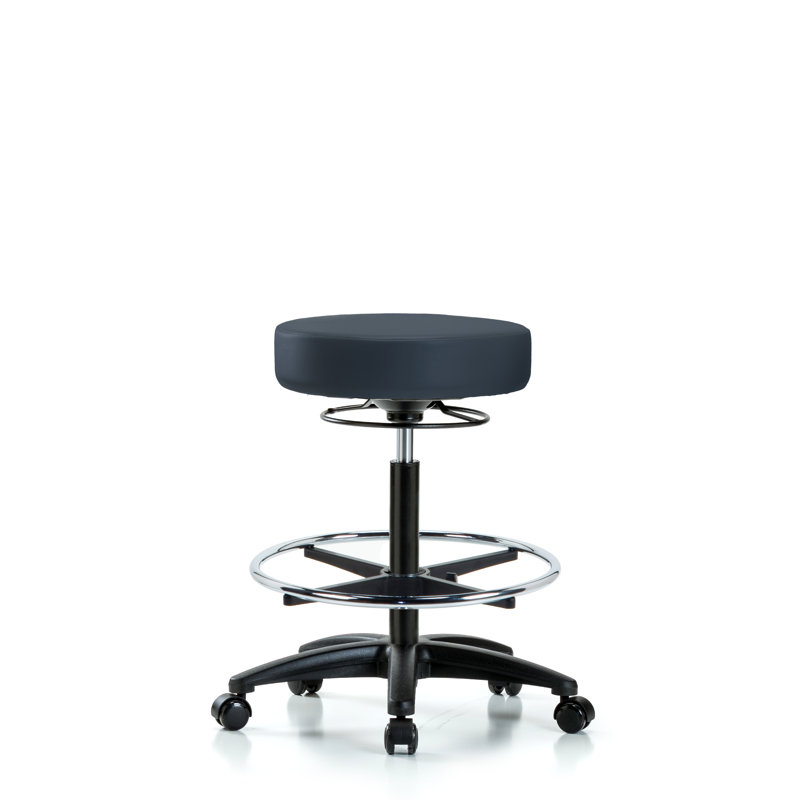 Tabouret de laboratoire Audet, Roulettes, Bleu impérial