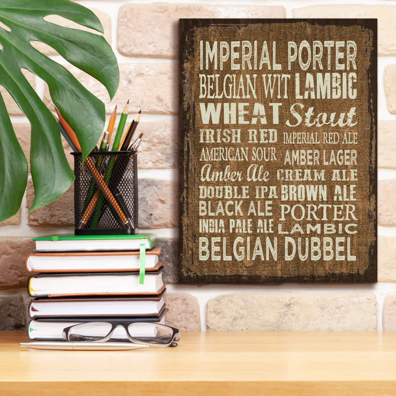  'Craft Beer Sign 2' by Erin Clark Canvas Wall Art, 12" x 16"
