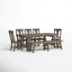 Acker Extendable Pine Solid Wood Dining Set