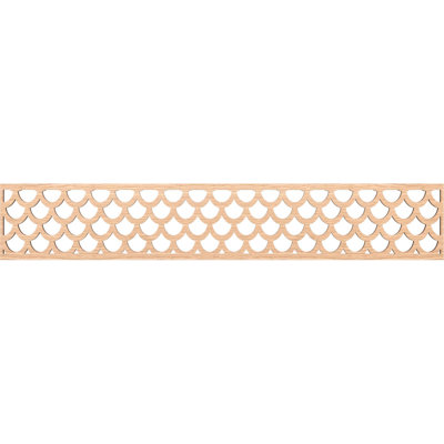 46 5/8"W x 8"H x 1/4"T Hudson Fretwork Moulding, Red Oak