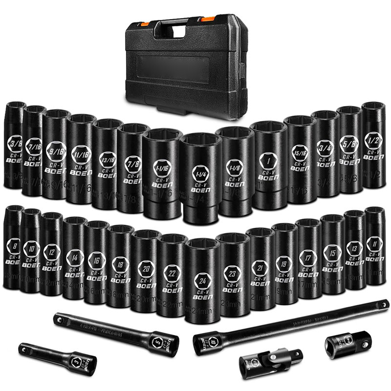 35PCS 1/2” Drive Impact Socket Set