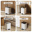 Poubelle de salle de bain 1,6 gallon, poubelle en acier inoxydable à fermeture en douceur avec ouverture carrée large et doublure intérieure amovible, pour la cuisine, la salle de bain, la chambre à coucher, le bureau à domicile (blanc)-128854861