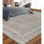 Hand-Knotted High-Quality Black and Silver Area Rug