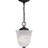 Kim V5070 8.25" Hammond 1-Light Indoor Antique Bronze Mini Convertible Hanging Pendant (Semi-Flush) with Alabaster Glass Bell Shade-24080923