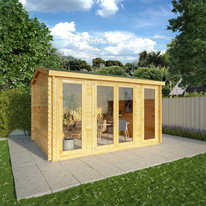 Mercia 13ft x 10ft Home Office Studio Log Cabin (28mm)