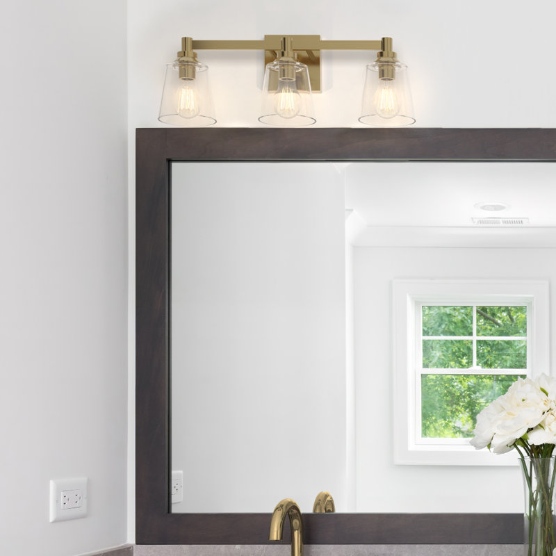 Montford 3-Light 6.25” Wide Vanity Light, Plated Gold