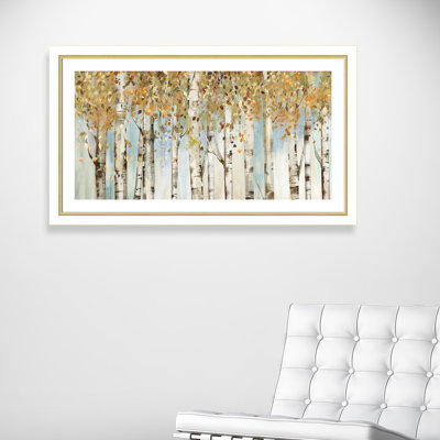 «Genvieve Birch Country», reproduction de peinture acrylique encadrée
