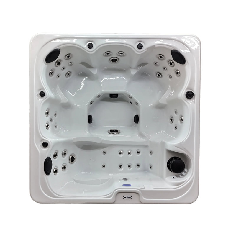 Spa Hydro Spas HYD-71 220 volts, 6 personnes, 71 pouces, carré, standard, en acrylique, avec ozonateur (raccordement fixe)