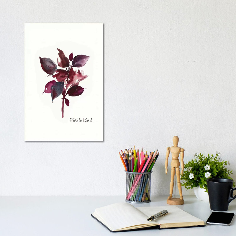 Purple Basil by Asia Jensen - Wrapped Canvas Gallery-Wrapped Canvas Giclée