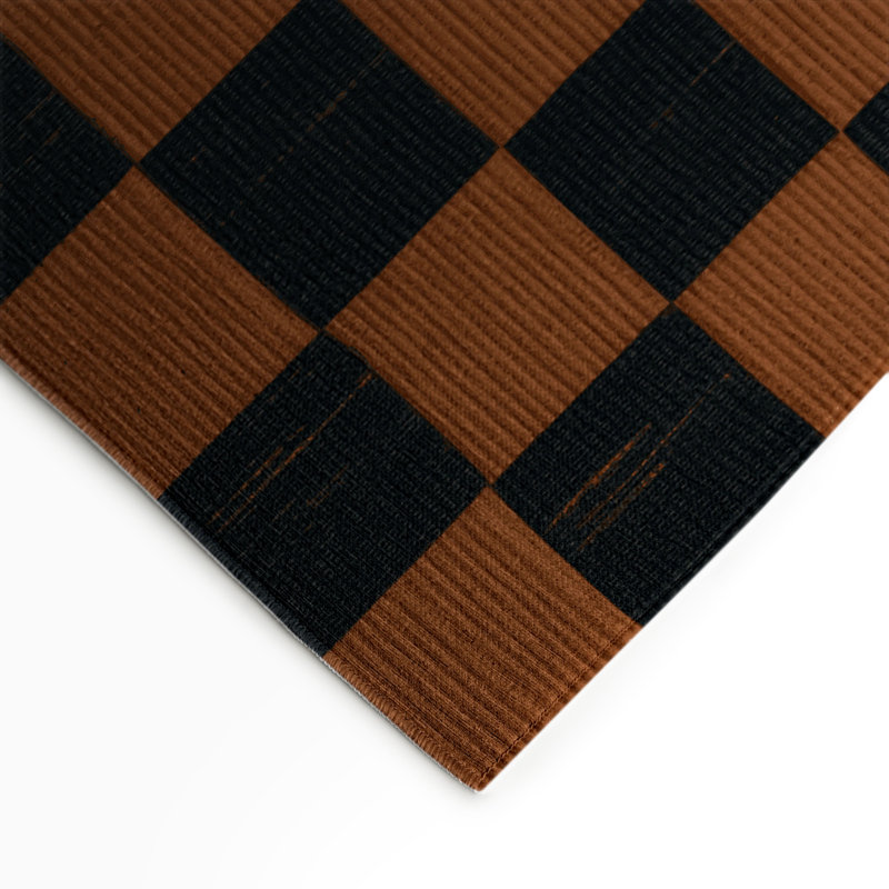Tapis d'intérieur et d'extérieur à carreaux bleu, Rectangle 5 pi x 7 pi