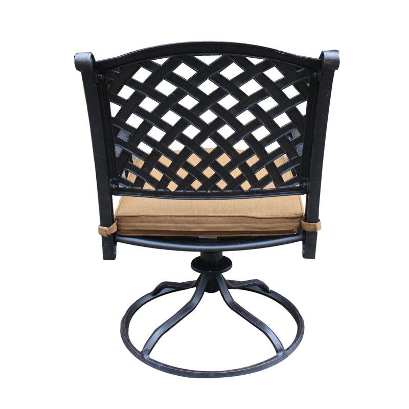Fauteuil de patio Annecorinne, Bronze lave foncé, Brun