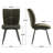 Fabric Upholstered Dining Chairs Metal Frame Side Chairs with Backrest for Kitchen Dining Room-2062736373