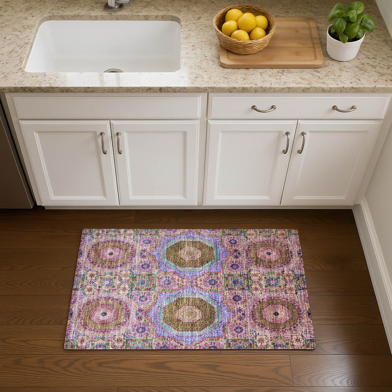 Premium Machine Washable Mayfield AMF1923 Panels Rug, Rectangle 1'8" x 2'6"