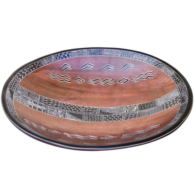 Handmade West-African Patterned Soapstone Accent Bowl