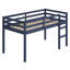 Lit mezzanine en bois avec échelle-659184528