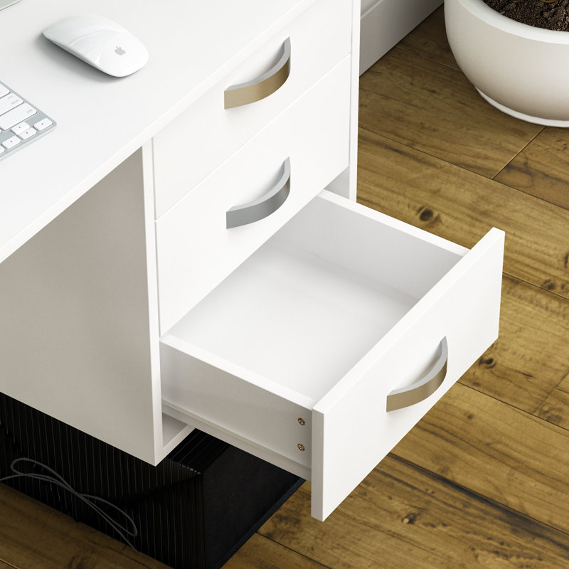 Muskoka Solid Wood Base Writing Desk, White