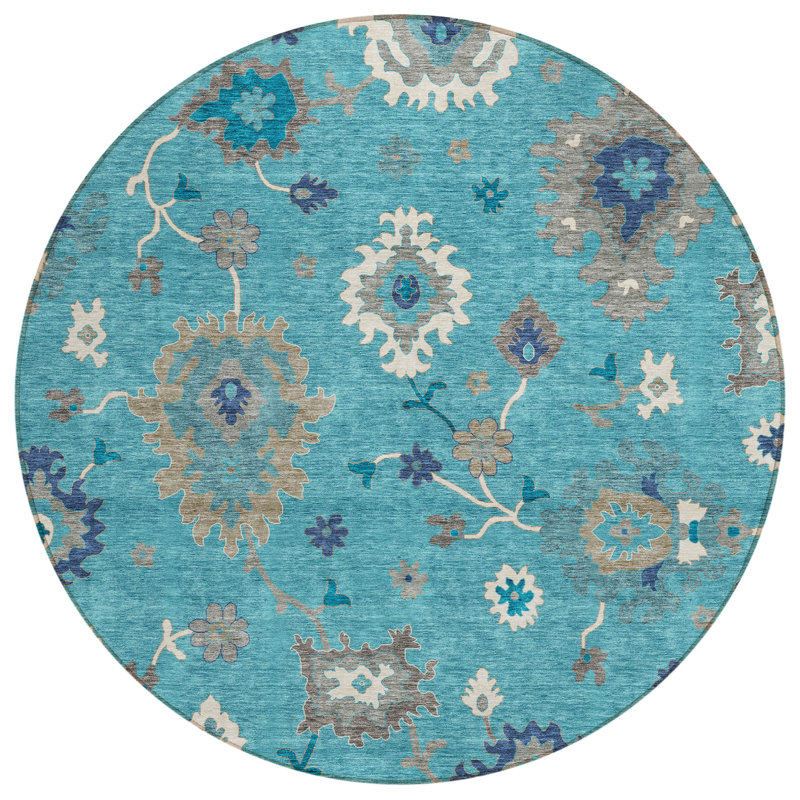 Tapis intérieur / extérieur Caziyah, Round 8'
